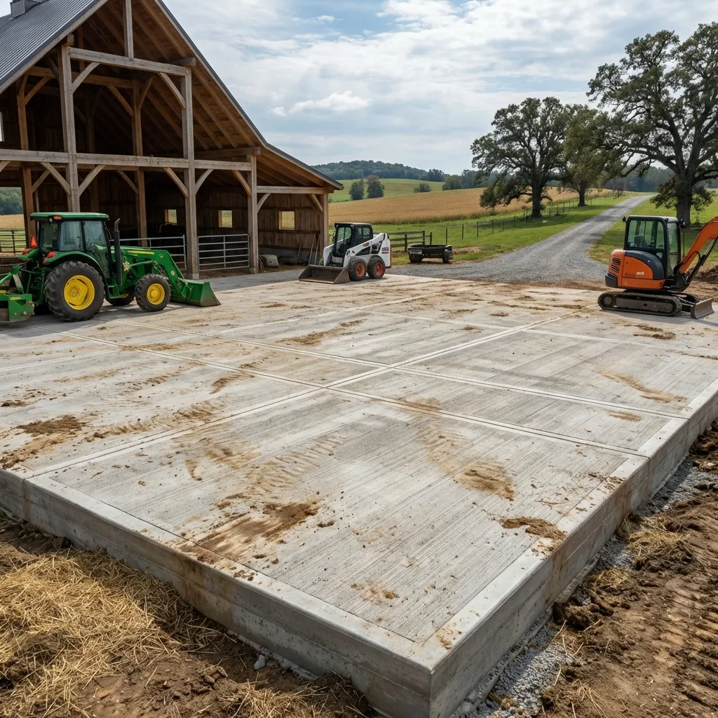 Barn and equipment pad installation in Washington DC area
