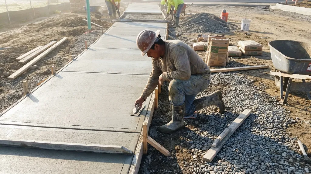 Concrete patio and walkway installation in Washington DC