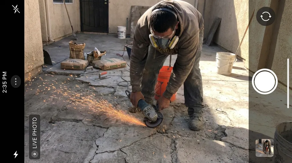 Concrete repair and restoration in progress in Washington DC