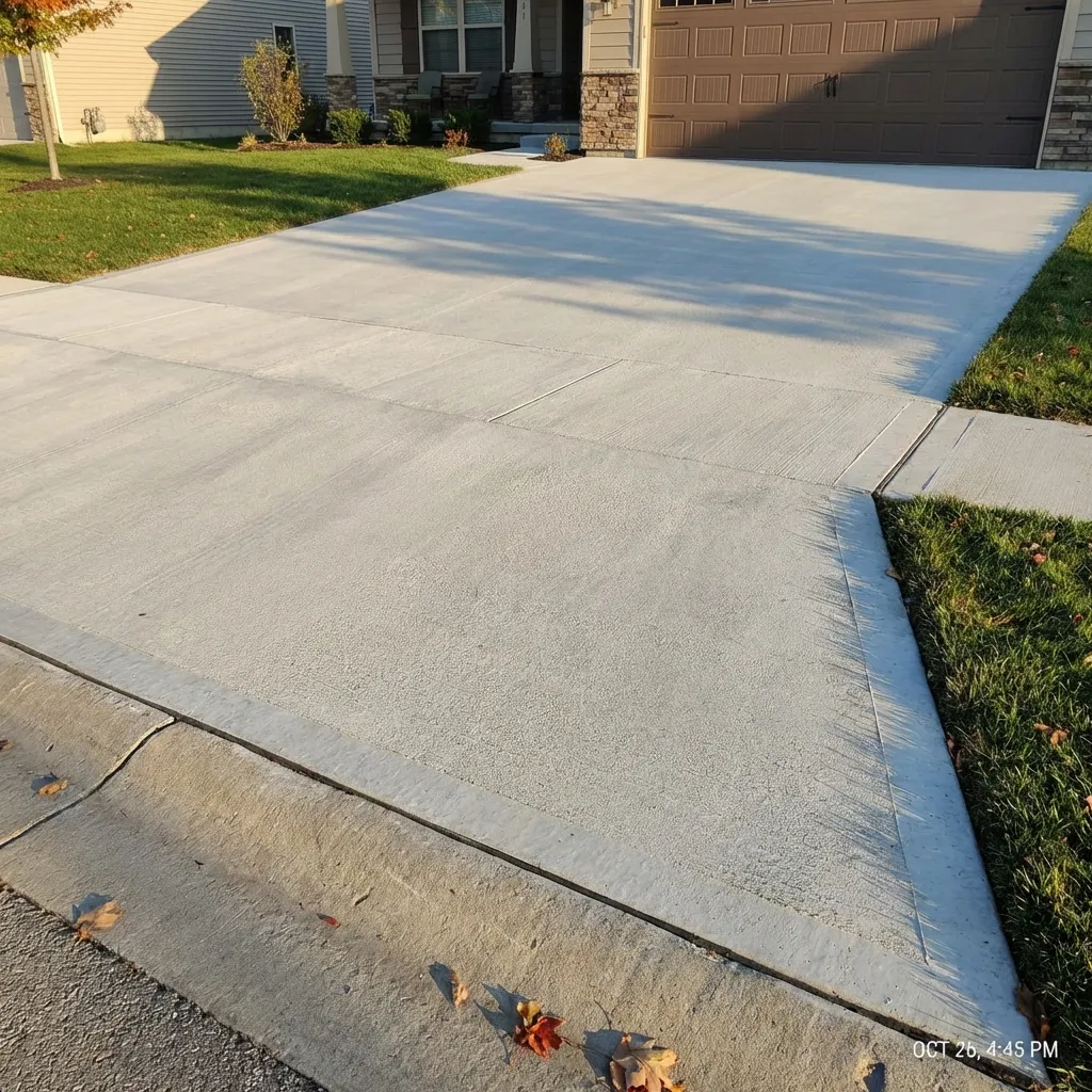 Residential concrete driveway installation in Washington DC