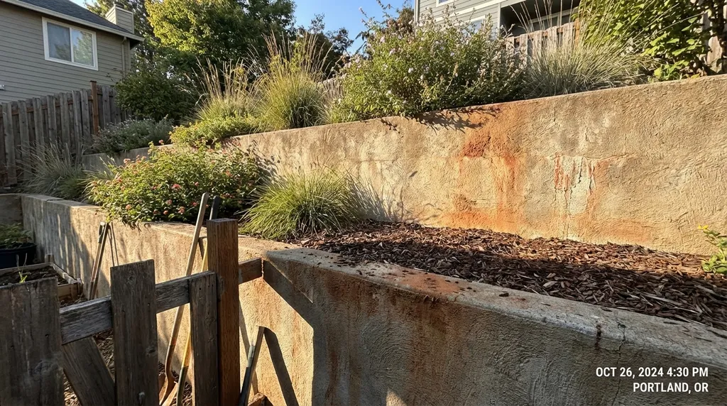 Finished concrete retaining wall in Washington DC
