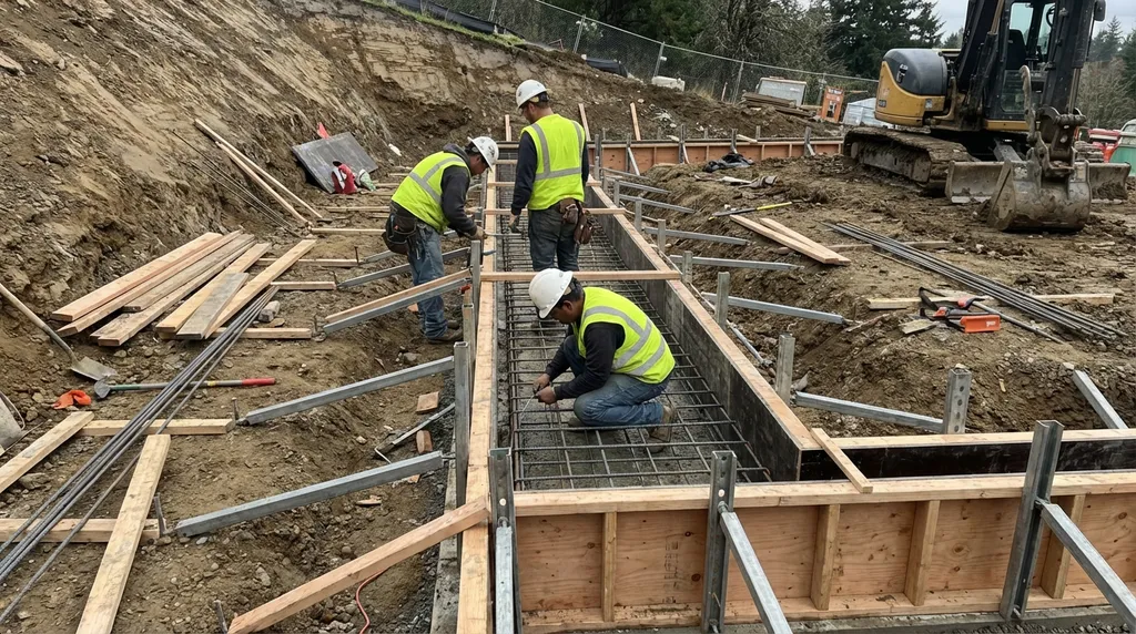 Concrete retaining wall installation in Washington DC