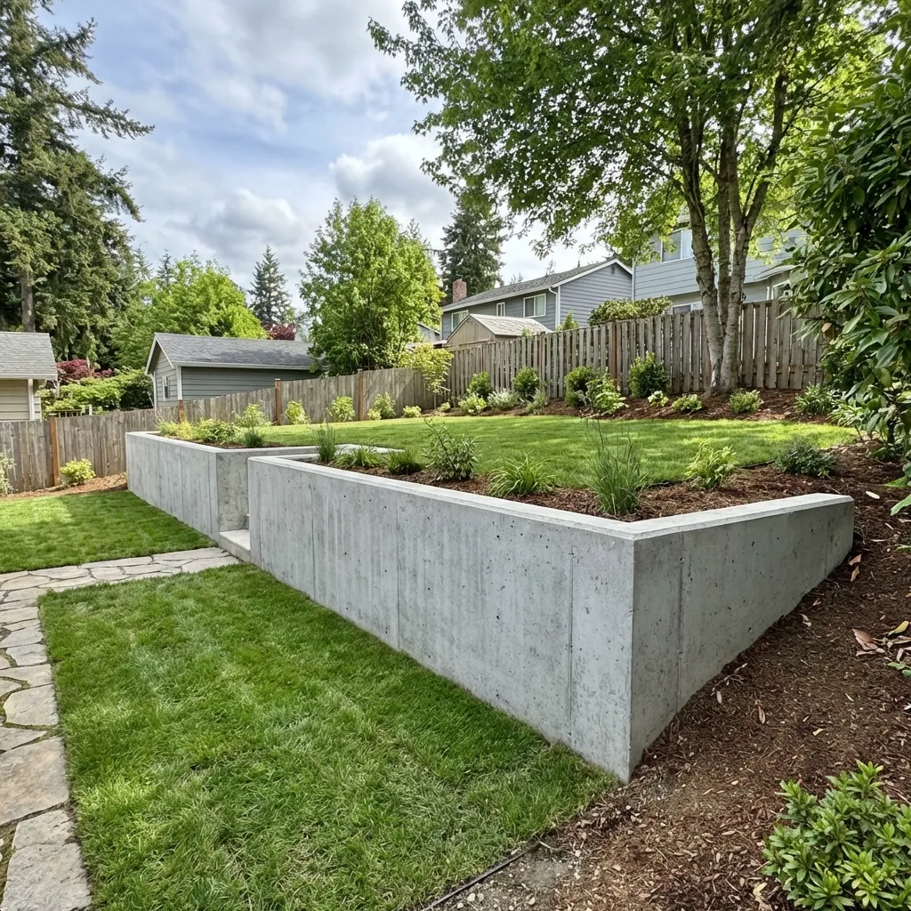 Concrete retaining wall in Washington DC