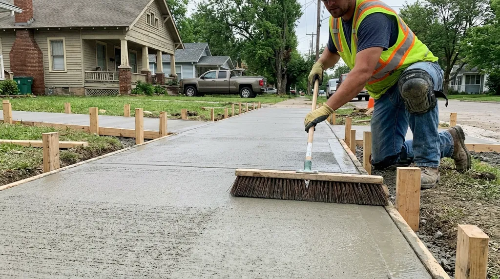 Concrete sidewalk installation in Washington DC