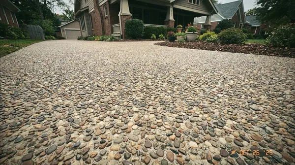 Finished exposed aggregate concrete in Washington DC