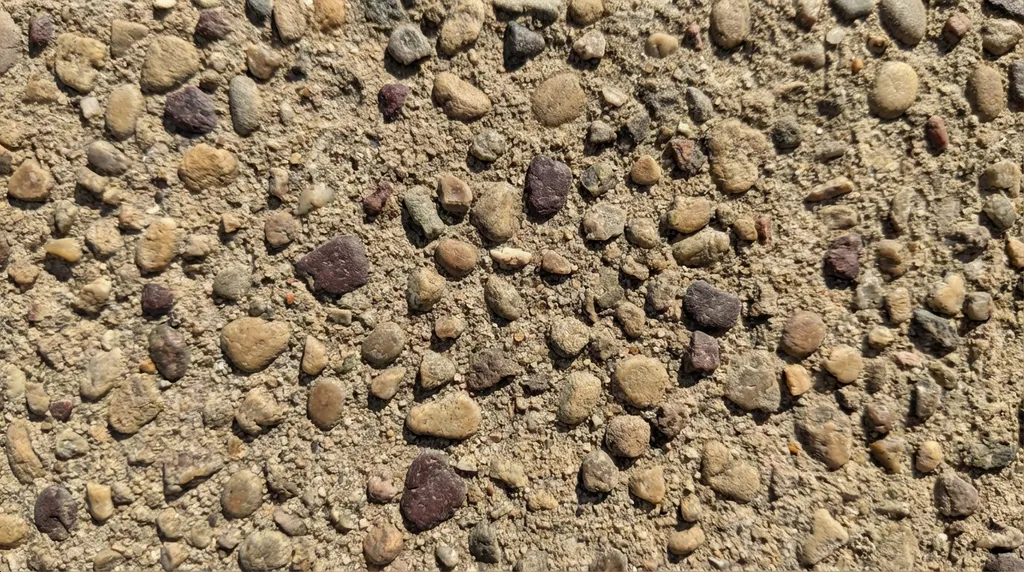 Exposed aggregate concrete texture detail in Washington DC